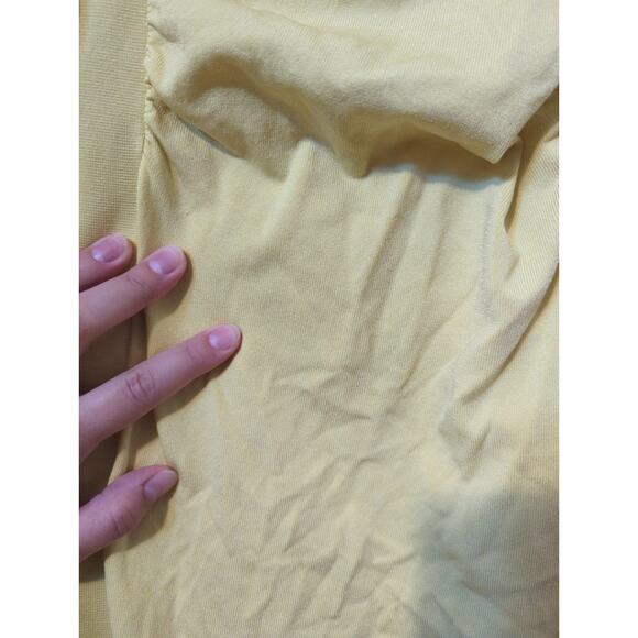 RTR Sz Large L Jonathan Simkhai Yellow Darya Sleeveless Halter Ruched Maxi Dress - Picture 6 of 10